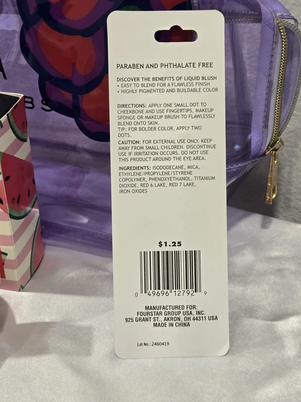 Marc Jacobs Lola Purple Floral Makeup Bag with Assorted Eye & Lip Essentials - Picture 15 of 16